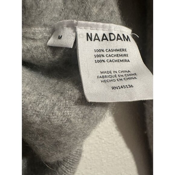 Naadam 100% Cashmere Sweater Pullover Crew Gray Medium - Picture 9 of 9